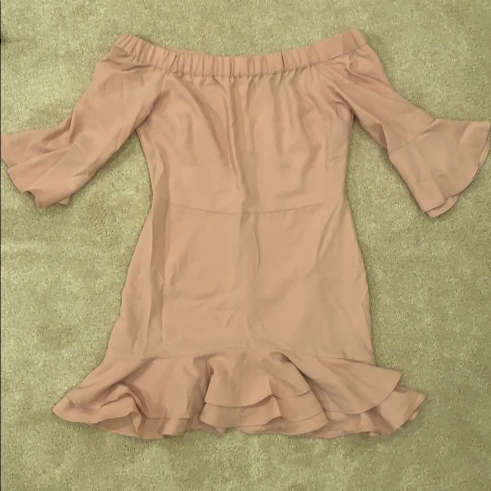 Topshop off shoulder mini dress